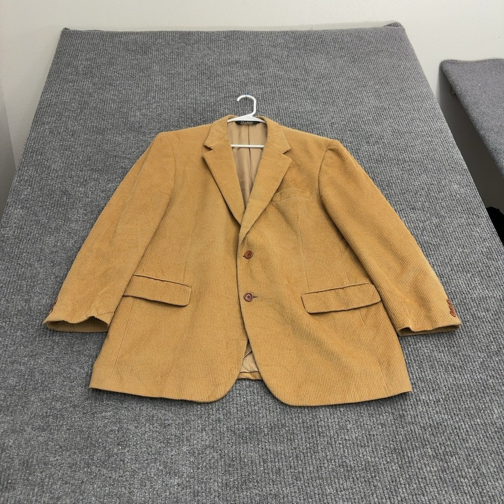 Jos A Bank Blazer Mens 44R Tan Corduroy Two Button Professional Academic